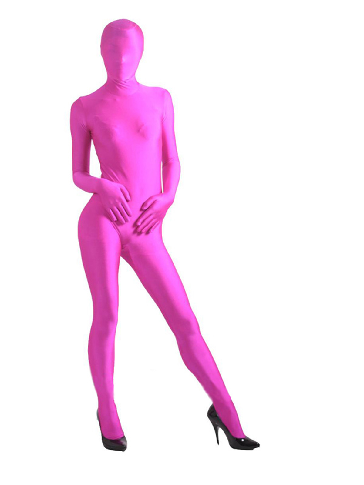 Zentai experience: Maroon zentai lady fun